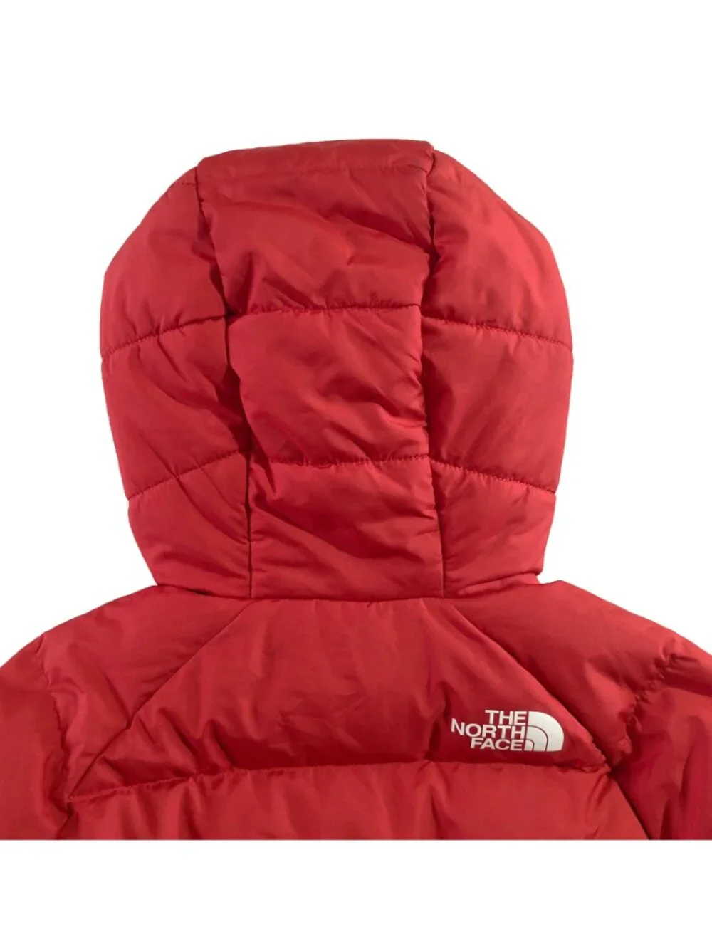 The North Face Puffer Jacket Boys Size 10 Red 600 Hooded Reversible Quilted